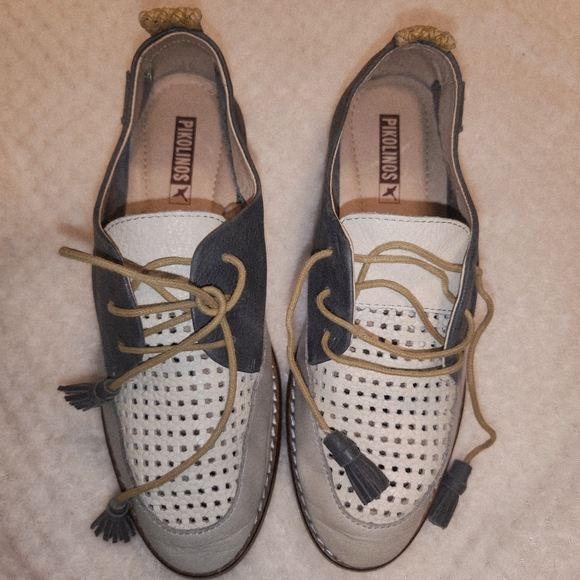 PIKOLINOS White and Blue Leather Oxfords - Picture 6 of 6